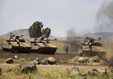 دبابات إسرائيلية قرب الحدود مع سوريا بمرتفعات الجولان-ارشيفية